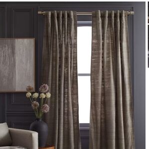 Quince 100% Raw Silk Curtain Panel (One) 48 X 84" New